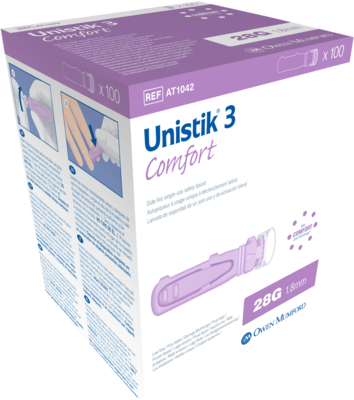 UNISTIK 3 Comfort 1,8 mm Eindr.Tiefe Stechhilfe