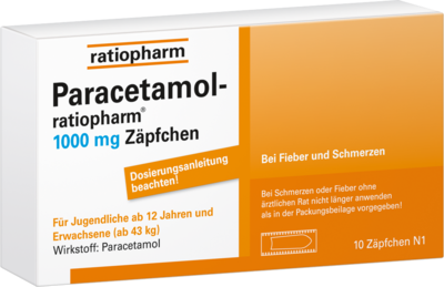 PARACETAMOL-ratiopharm 1.000 mg Zäpfchen