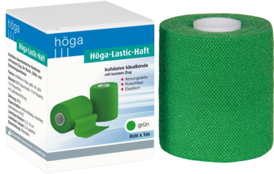 HÖGA-LASTIC-haft Binde 8 cmx5 m grün