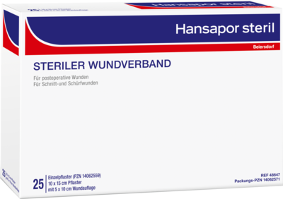 HANSAPOR steril Wundverband 10x15 cm